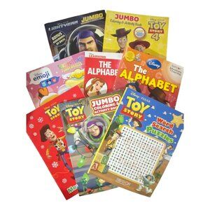 Disney Toy Story Coloring Books Lot Lightyear Word Find ABC Activity Stickers